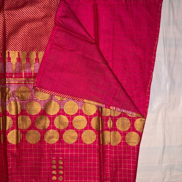 Red and Gold Patterned Dress - Picture 10 of 10